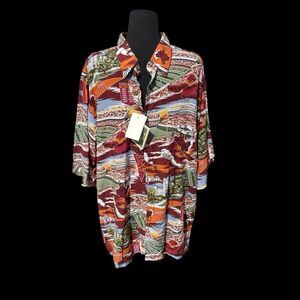 Virginia Tech Reyn Sports Collegiate  Shirt men’s XL NWT   100% Rayon Hawaiian
